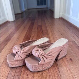 Marc Fisher Nude Wedge Sandals